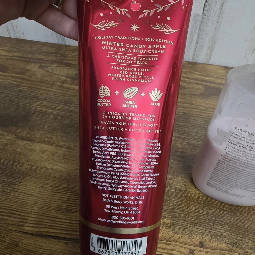 Bath & Body Works Winter Candy Apple And Midnight Pomegranate Body Cream